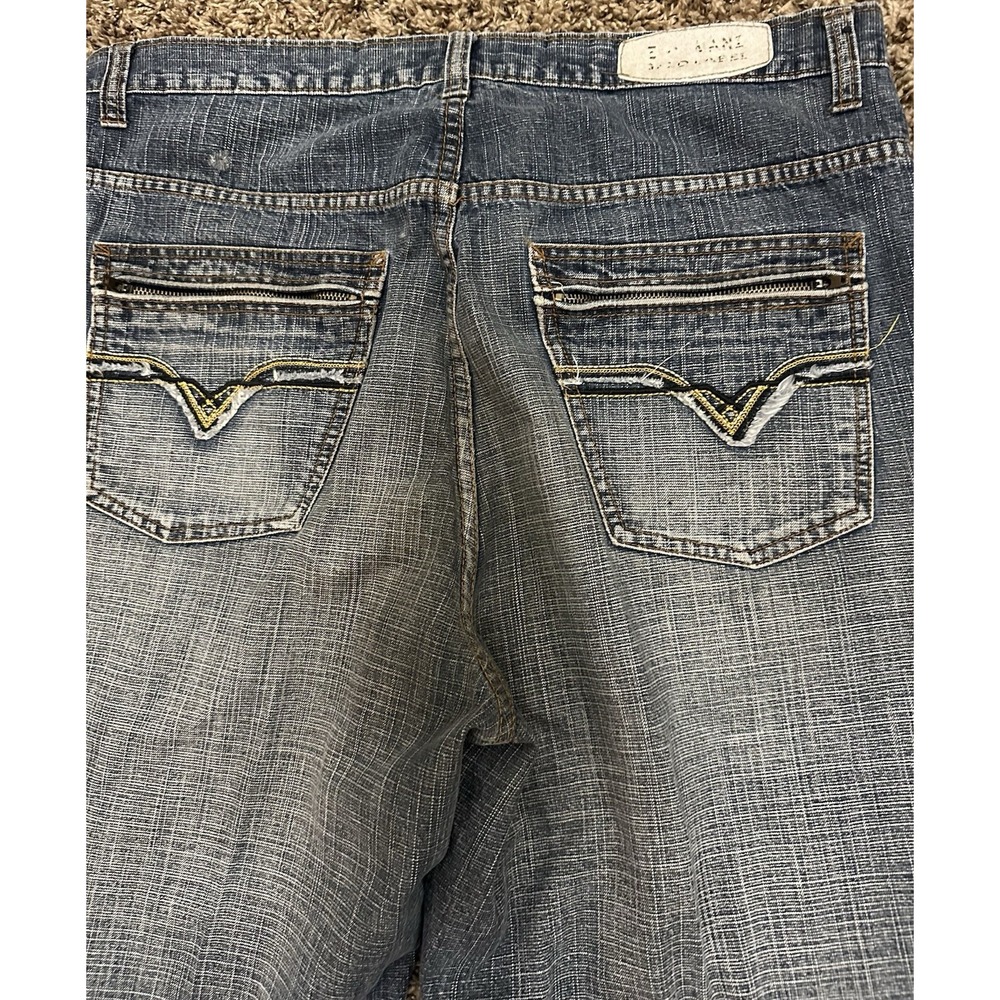 VTG Eddie Domani Jeans  Blue Denim Hip Hop Baggy Wide Skater Y2K Mens 36x32